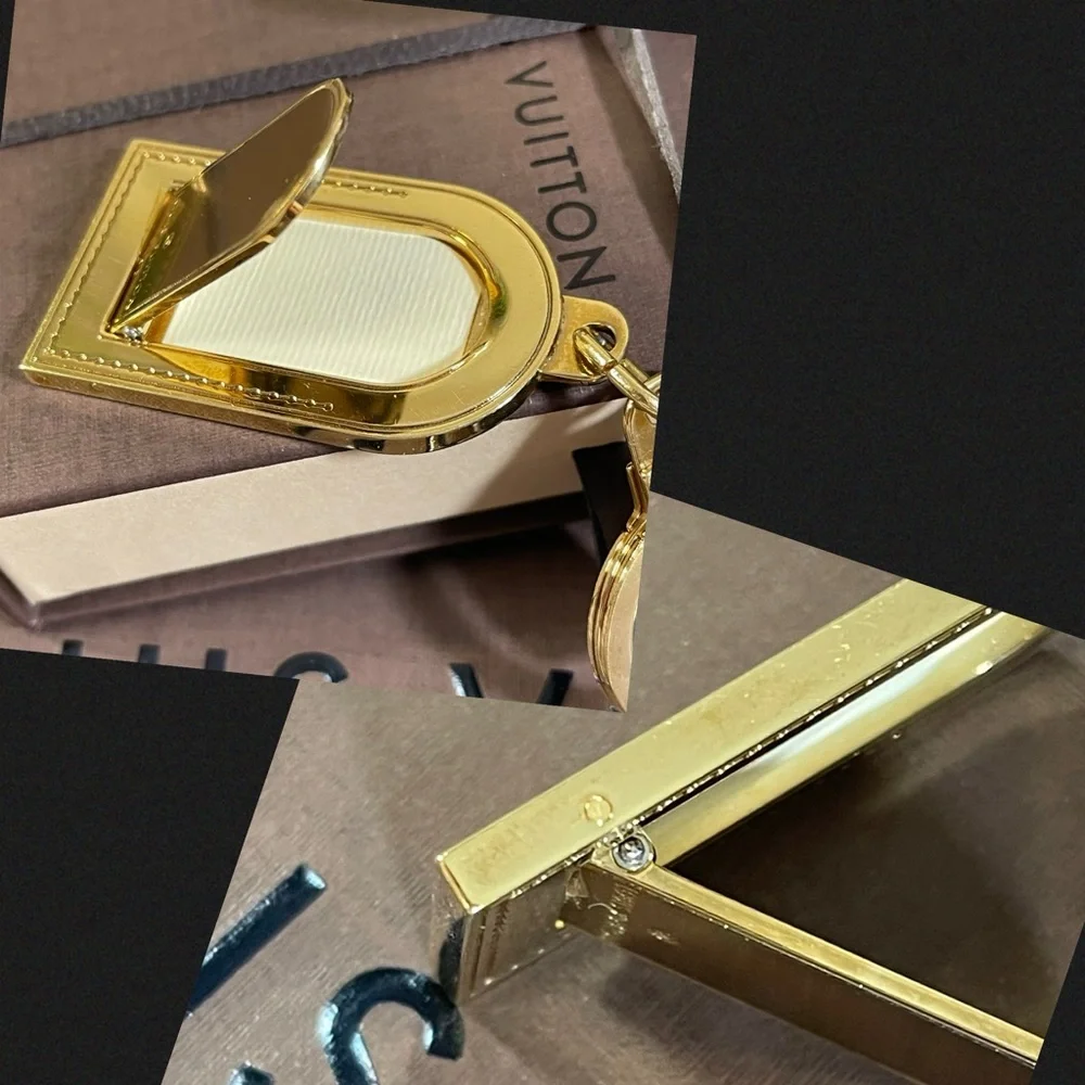 Louis Vuitton Porte-Cles Gold Luggage Tag or Bag Charm